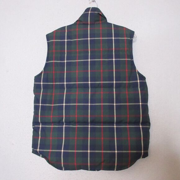 Vintage Eddie Bauer Puffer Vest Women Small Plaid Tartan Goose Down‎ Full Zip - Picture 9 of 10
